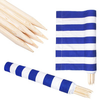 Protection contre le vent et les regards pour la plage 15 mètres rayures blanches et bleues