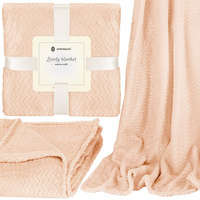 Couverture de lit 160X200 cm extra douce et moelleuse, rose ancien