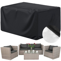 Housse de protection pour meubles de jardin 180 x 120 x 74 cm noire étanche