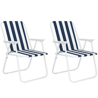 Chaises pliantes Chaises de camping avec accoudoirs 2 pièces