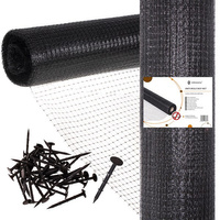 2 Pièces de filet anti-taupes 2 x 200 m incl. 200 pièces d'ancrages au sol