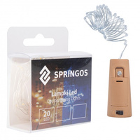 Lumière de bouteille avec 20 LED, lumière blanche froide, alimentée par batterie