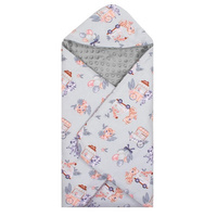 Couverture enveloppante en polaire Minky avec capuche 77 x 77 cm, couverture douillette pour enfants