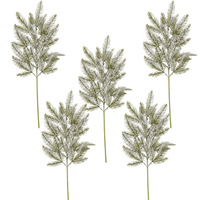5 Pièces Branches de Sapin Artificielles Décoratives avec Neige Artificielle 68 cm