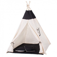 Tente pour enfants Tipi avec tapis de sol et coussin en coton 160 x 120 x 100 cm Tente de jeu pour enfants