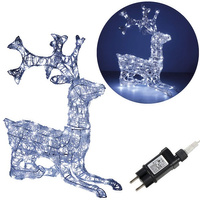 LED-Décoration Figurine Renne pour jardin blanc froid 66,5 cm