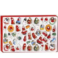 Holzanhänger pour sapin de Noël ensemble de 48 pièces