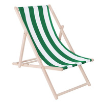 Chaise longue en bois à monter soi-même 58 x 92 x 62 cm Motif à rayures