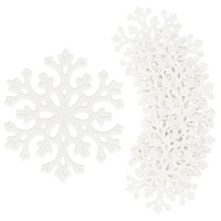Décoration de sapin de Noël 8 pièces Flocon de neige 6 cm Ornement
