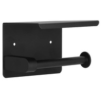 Porte-rouleau de papier toilette avec étagère Montage sans perçage Support mural