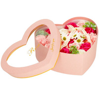 Roses en savon dans une boîte cadeau multicolore 15 pièces Roses en savon