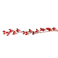 branche de décoration artificielle avec baies d'oiseaux rouges 1,5 m