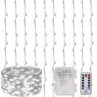 Rideau LED 300 LEDs avec 10 pendentifs Batterie