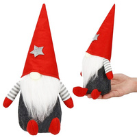 Weihnachtszwerg 26 cm, rouge-gris, mignon