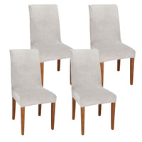 Housses de chaise courtes 4 pièces gris