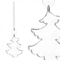 Décoration de sapin de Noël en forme de sapin transparent de 11,5 cm