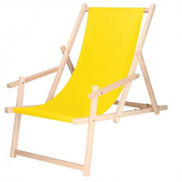 Chaise longue en bois de hêtre Chaise de jardin avec accoudoirs Chaise de plage max. 120 kg Réglage à 3 niveaux