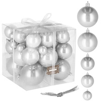 Baumkugeln, 37 pièces, Gris perle
