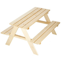 Table de jardin 2 en 1 pour enfants - Table de pique-nique 90 x 79 x 50 cm en bois massif
