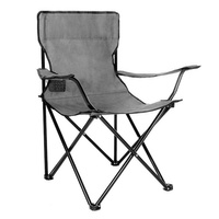 Chaise de jardin Chaise de pique-nique avec porte-gobelet gris