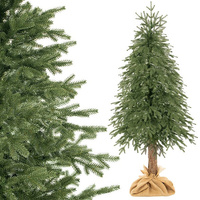 Sapin de Noël artificiel avec tronc naturel épicéa 220 cm