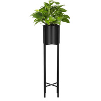 Support de fleurs avec cache-pot en métal 16 x 74 cm Colonne de fleurs