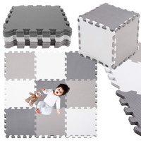 Puzzlematte EVA-Schuam Dimension 95,5 x 95,5 cm blanc-gris-graphite