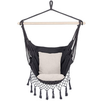 Hanging chair with cushion and hanging ropes Boho design