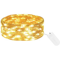 Guirlande Lumineuse LED Éclairage de Noël Fil 10 LED 1,33 m Batterie