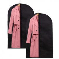 Housses à vêtements avec fermeture éclair 60 x 90 cm noir