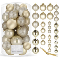 Boules de sapin de Noël en Or 30 pièces Décoration d'arbre