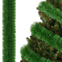 Guirlande d'herbe pour sapin de Noël 7 cm x 6 m, guirlande artificielle verte