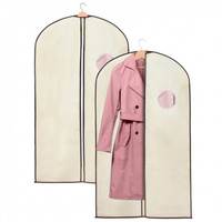 Kleidersack lang, LxB: 130x60 cm Kleiderhülle, m. Sichtfenster, creme