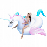 Licorne pour piscine, blanche, gonflable