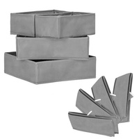 4 Boîtes de rangement, Organisateur de chaussettes et cravates à 24/7/8/6 cellules