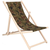 Chaise pliante en bois massif transat de jardin