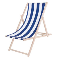 Chaise longue pliante en bois massif Transat