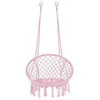 Balancelle à franges balançoire suspendue design macramé balançoire de jardin rose