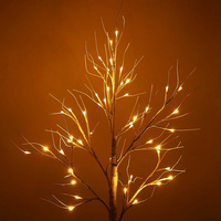 Arbre décoratif LED Bouleau 210 cm 144 LEDs Blanc chaud