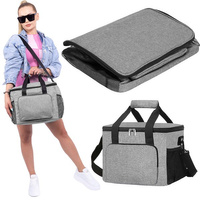 Sac isotherme de 16 litres avec feuille d'aluminium gris