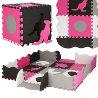 Puzzlematte Spielmatte, 25 Teile, 120 x 120 x 1 cm, Formes d'animaux