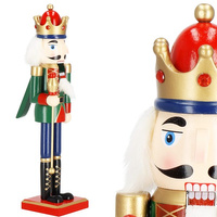Figurine décorative Casse-noisette Roi avec couronne 38 cm