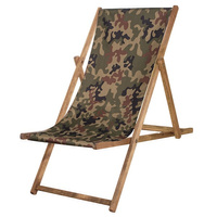 Chaise longue Chaise de jardin Chaise pliante en bois imprégné Camouflage