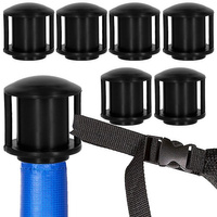 Embouts pour barre de trampoline Embouts de finition 6 pièces noir