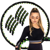 Hula-Hoop avec bosses de massage et aimants, diamètre 100 cm, noir