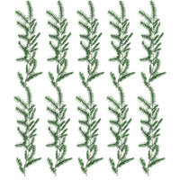 Branches de sapin artificielles 58 cm de long 10 pièces