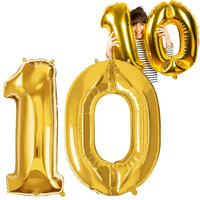 Ballon en forme de chiffre 10 en feuille décorative pour anniversaire