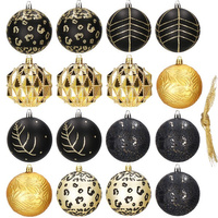 Boules de Noël en plastique Ensemble de 16 pièces 7 motifs