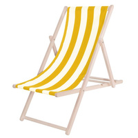 Chaise longue, transat, jaune-blanc