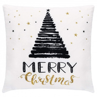 Housse de coussin, dimensions 40x40 cm, motif de sapin de Noël